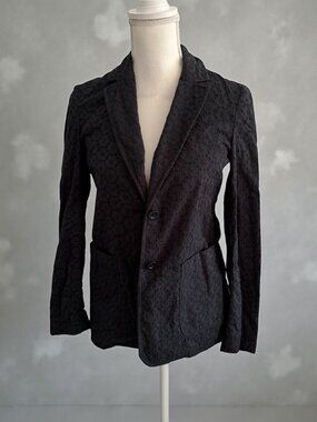 SEE BY CHLOE Black Eyelet Long Sleeve Blazer Jacket Size US 4